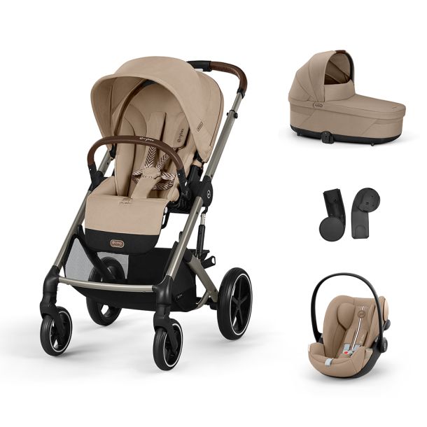 CYBEX Πολυκαρότσι 3in1 Balios S Lux 2024-2025 TPE Almond Beige με κάθισμα Cloud G i-size Plus Almond Beige
