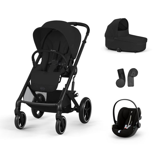 CYBEX Πολυκαρότσι 3in1 Balios S Lux 2024-2025 BLK Moon Black με κάθισμα Cloud G i-size Plus Moon Black