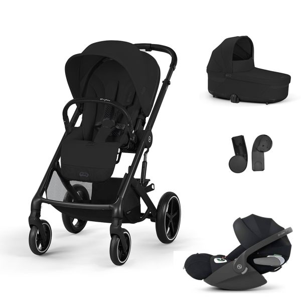 CYBEX  Πολυκαρότσι 3in1 Balios S Lux 2024-2025 Black Frame Moon Black  με κάθισμα Cloud T i-size