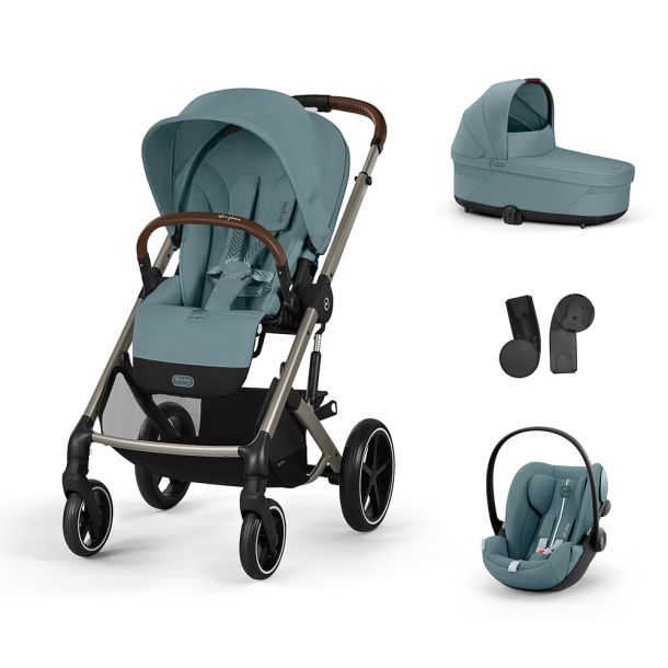 CYBEX Πολυκαρότσι 3in1 Balios S Lux 2024-2025 TPE Stormy Blue με κάθισμα Cloud G i-size Plus Stormy Blue