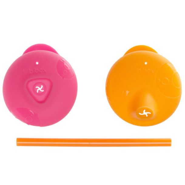 Σετ καπάκια σιλικόνης και καλαμάκι σε θήκη με φερμουάρ TravelPack BBOX Strawberry BB536