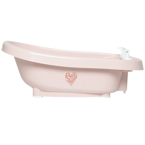 Μπάνιο Mε Ενσωματωμένο Θερμόμετρο Νερού Thermobath BEBEJOU Leopard Pink 6260123