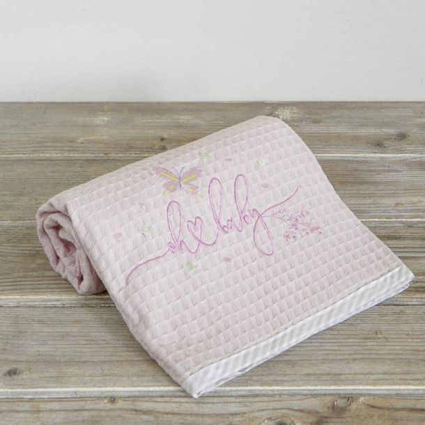 Κουβέρτα κούνιας πικέ NIMA Belle 33718 110x140