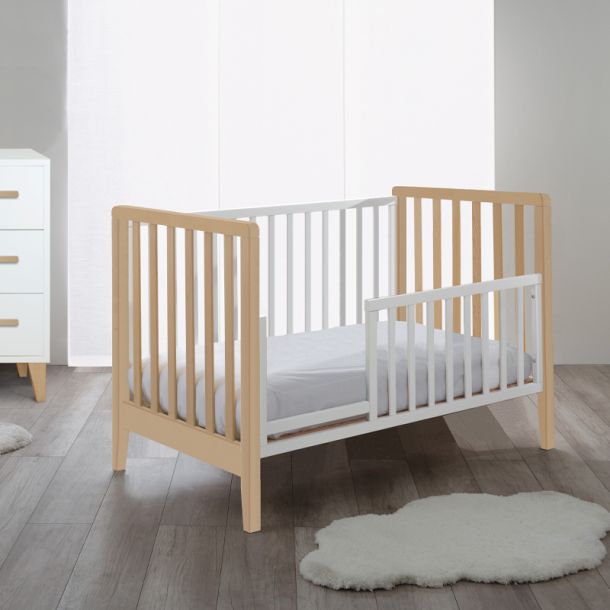 Βρεφικό Σετ PALI Win Bianco-Naturale με λίκνο(90χ73cm), κρεβάτι(133x73cm), στρώματα και προστατευτικό κάγκελο ή προίκα