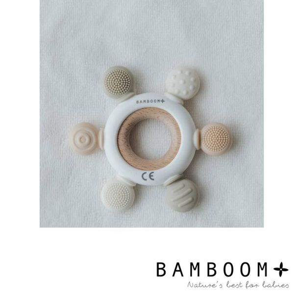 Μασητικός Δακτύλιος Οδοντοφυίας BAMBOOM Wood N Silicone Panna CAC0053-02