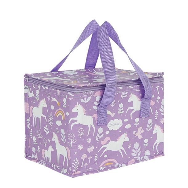A LITLE LOVELY COMPANY Τσαντάκι μεταφοράς φαγητού 23x16x16 - Unicorn dreams CBUDPU26
