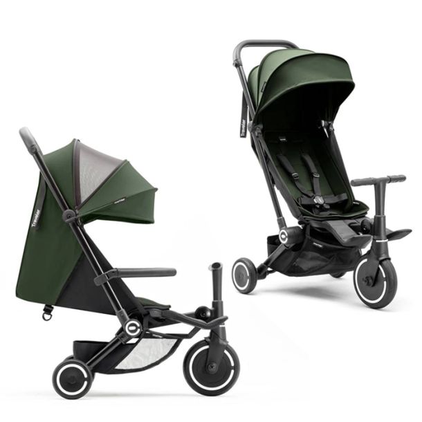 SMARTRIKE Traveler Καρότσι + Τρίκυκλο 2σε1 Forest Green