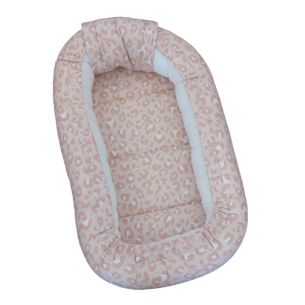 Βρεφική φωλιά 3in1 NATALINO BEBELINO Ροζ Λεοπάρ με φερμουάρ 202