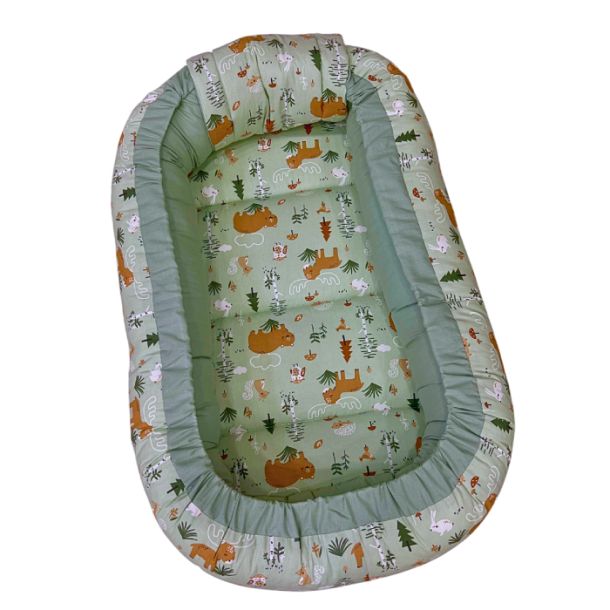 Βρεφική φωλιά 3in1 NATALINO BEBELINO Μέντα - Ζωάκια του Δάσους 212