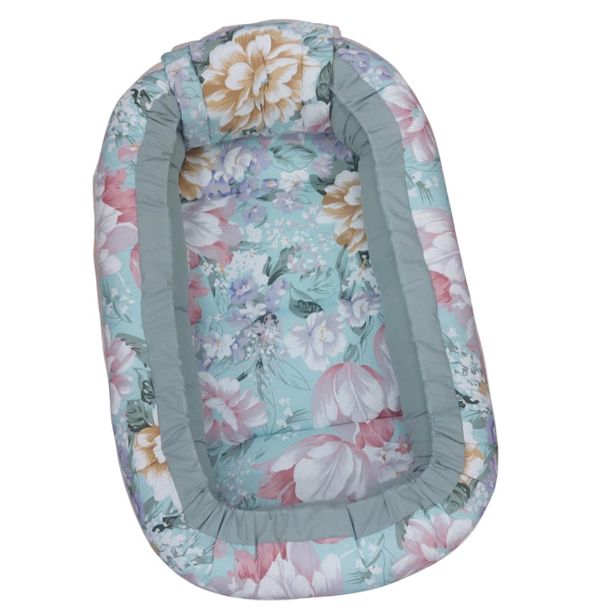 Βρεφική φωλιά 3in1 NATALINO BEBELINO Μέντα Άνοιξη με φερμουάρ 204