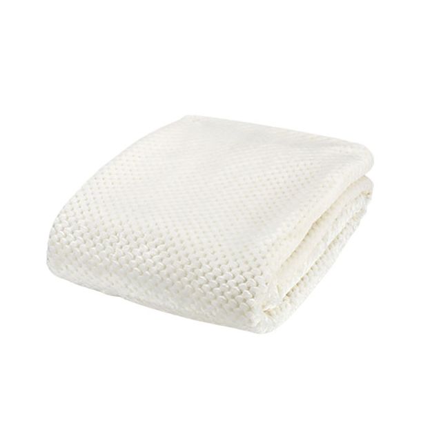 Κουβέρτα αγκαλιάς MORVEN Cocole G85 Βελουτέ, χρώμα λευκό 80x110