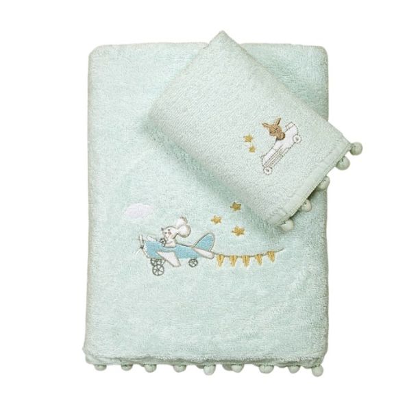 Βρεφικές Πετσέτες (Σετ 2τμχ) NIMA Joy Ride 30 x 50 + 70 x 140 36061