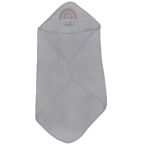 Μπουρνούζι - κάπα (0-12 μηνών) BONJOUR BEBE Over The Rainbow 75x75