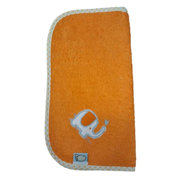 Λαβέτα πετσετέ FIGLIO BINO με κέντημα 27x27cm 25-05 Πορτοκαλί Ελέφαντας