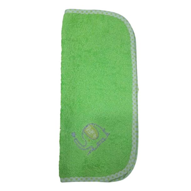 Λαβέτα πετσετέ FIGLIO BINO με κέντημα 27x27cm 25-05 Πράσινος Ελέφαντας