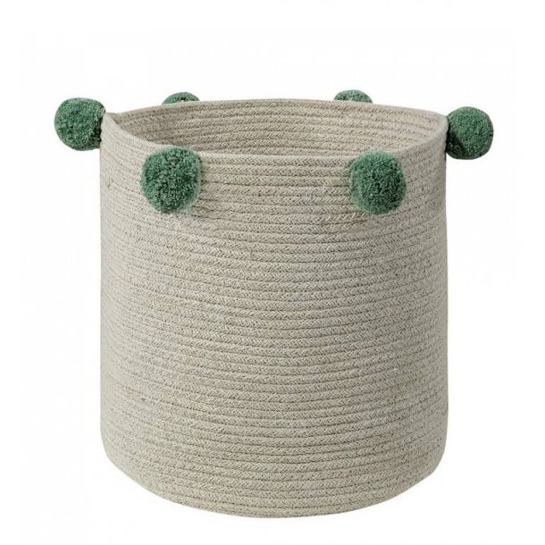 Καλάθι αποθήκευσης LORENA CANALS Bubbly Natural Green 30X30 LΟR-ΒSΚ-ΝΑΤ-GRΕΕΝ