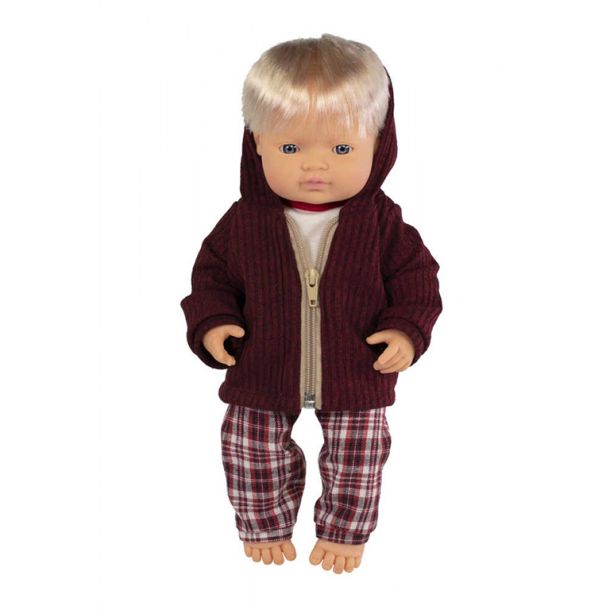 MINILAND Σετ Παιδική Κούκλα 38cm Με Ρούχα ME31205