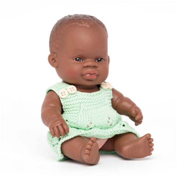 MINILAND Παιδική Κούκλα Με Ρούχα 21cm ME31344