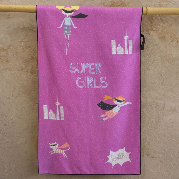 Πετσέτα θαλάσσης Microfiber Super Girls 70x140 28764