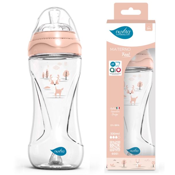 Μπιμπερό Πλαστικό Anticolic NUVITA 6051 English Rose 330 ml 3m+ NU-ALMB0068