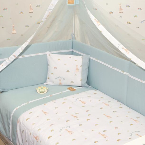 Παπλωματοθήκη + Πάπλωμα Κούνιας Sophie La Girafe BABY OLIVER Mint 46-6700/503