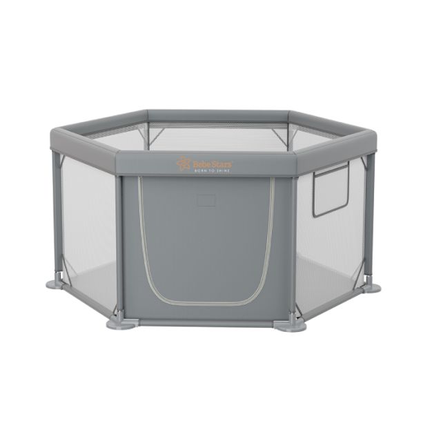 Παρκοκρέβατο Πολύγωνο BEBESTARS Nestilo Grey 889-100