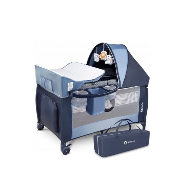 Παρκοκρέβατο LIONELO Sven Plus Blue Navy