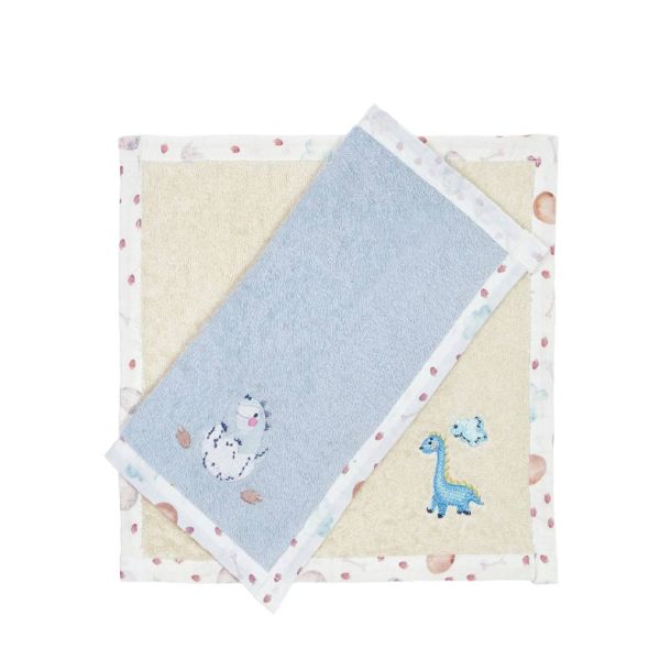 Βρεφικές Πετσέτες - Λαβέτες ώμου (Σετ 2τμχ) NIMA Sweet Dino 30x30 34090