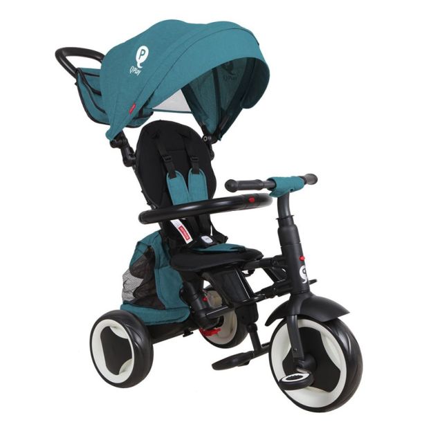 Τρίκυκλο Ποδήλατο QPLAY Rito Plus Eva Wheels Green Blue QPLAY 01-1212041-03