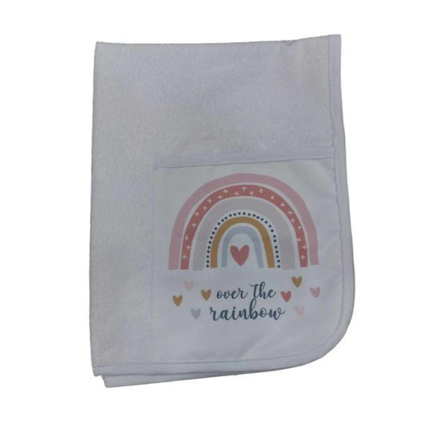 Σελτεδάκι BONJOUR BEBE 50x70cm με τσέπη για πάνες Over The Rainbow