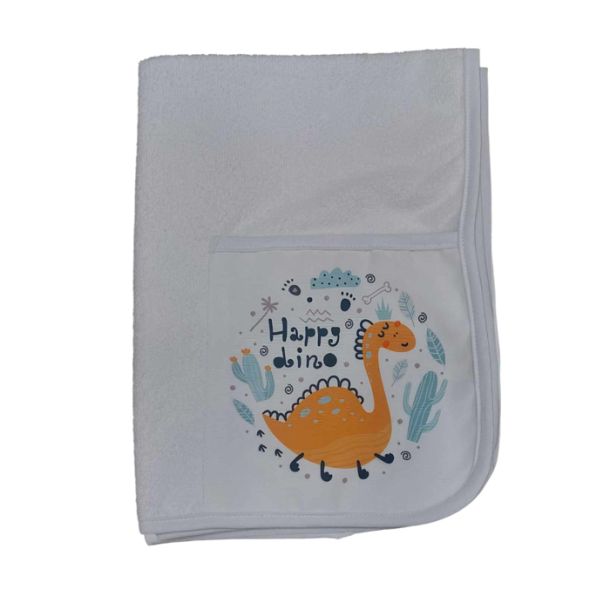 Σελτεδάκι BONJOUR BEBE 50x70cm με τσέπη για πάνες Happy Dino