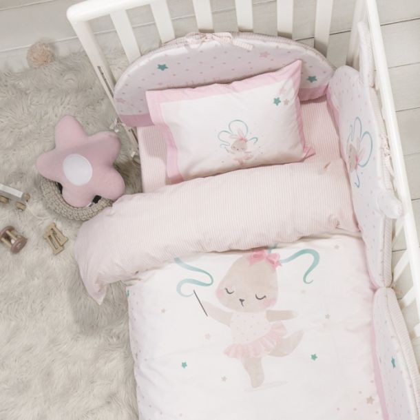 Σετ σεντόνια κούνιας με Λάστιχο 70x140 15 NIMA Ballet Bunny 35575