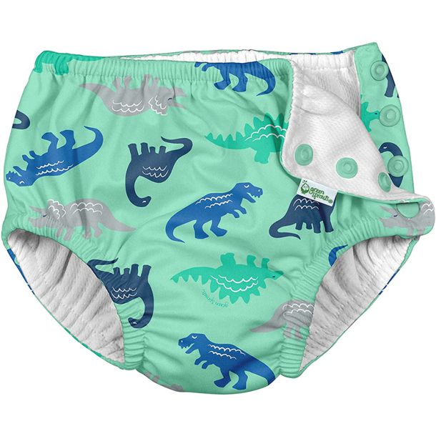 Μαγιό - πάνα I PLAY Snap Reusable Swim Diaper Seafoam Simple Dino IP-10097-3ABM