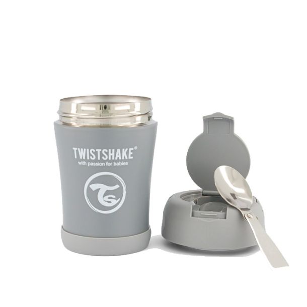 Ισοθερμικό Δοχείο Φαγητού TWISTSHAKE  350ml Pastel Grey