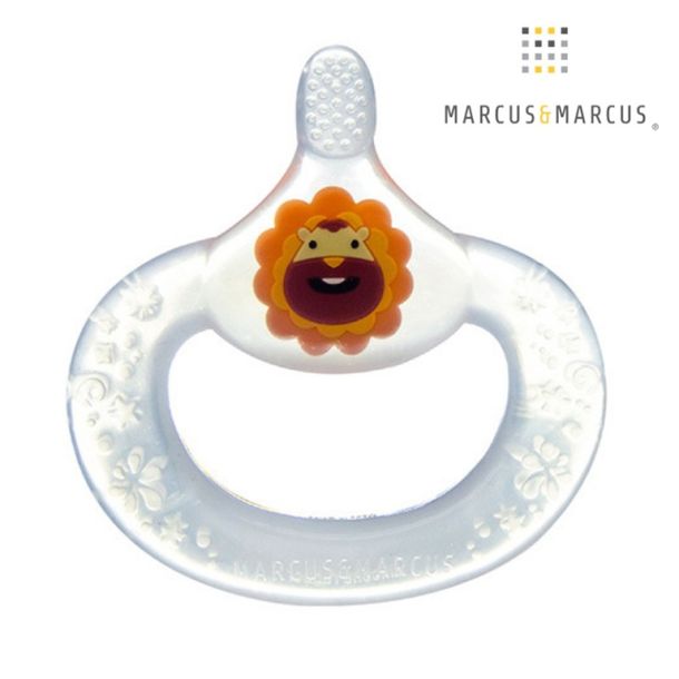 MARCUS & MARCUS Βρεφική Οδοντόβουρτσα Μασητικό Σιλικόνης Λιονταράκι 6+ μηνών MNMRC02-LN