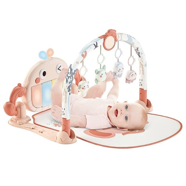 Γυμναστήριο Piano BEBESTARS WHALE PINK 100-204
