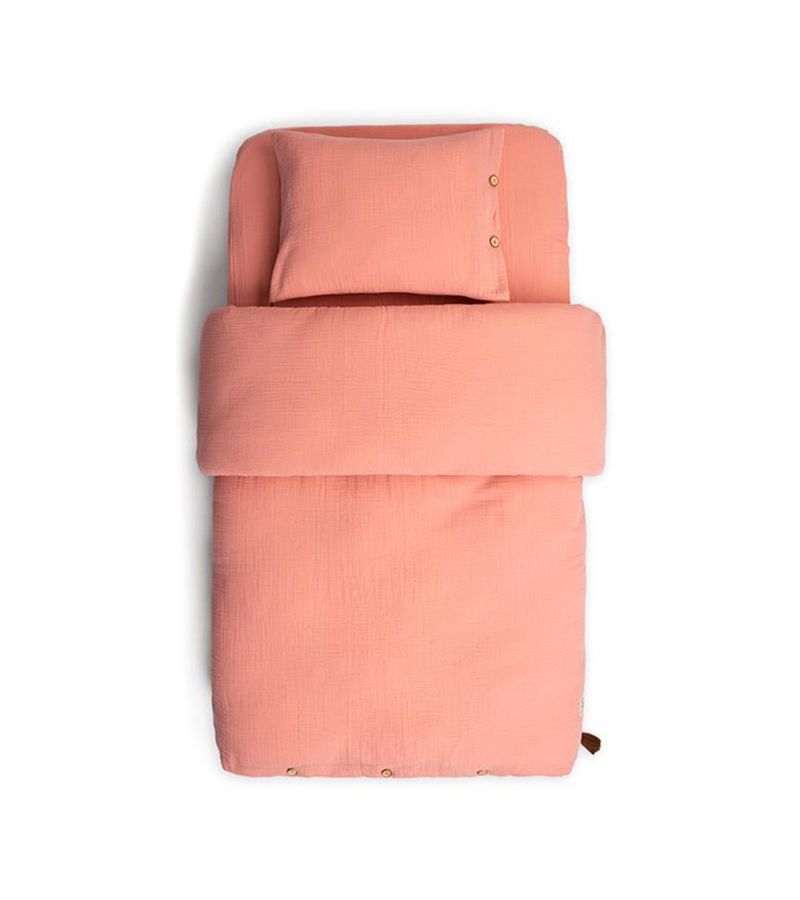 Σετ Παπλωματοθήκη κούνιας 2τμχ FUNNA BABY Coral Pink 100x150 0200