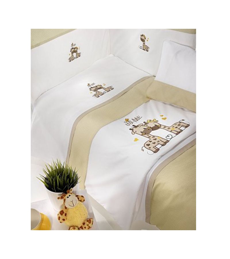 Πάπλωμα κούνιας NIMA Melme Μπεζ-Λευκό 100x140 12432