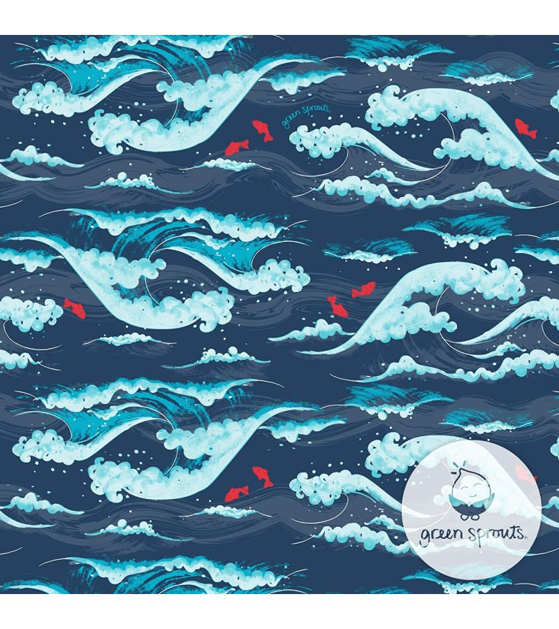 Μαγιό - πάνα GREEN SPROUTS Eco Snap Swim Diaper Navy Tidal Waves GS-701058-690
