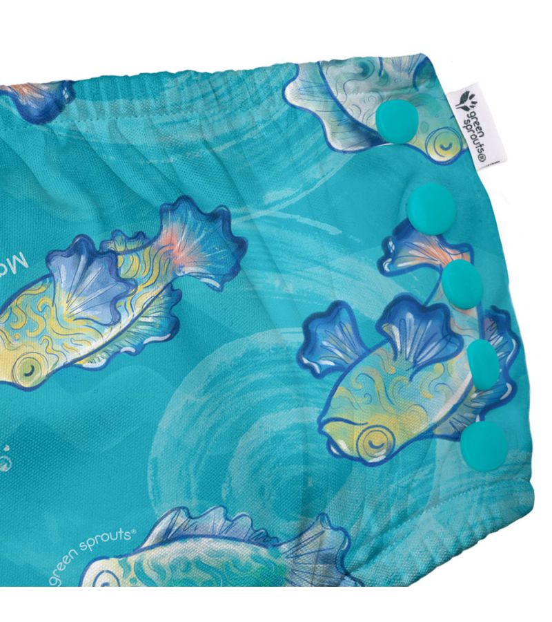 Μαγιό - πάνα GREEN SPROUTS Eco Snap Swim Diaper Aqua Mandarin Fish GS-701058-6027