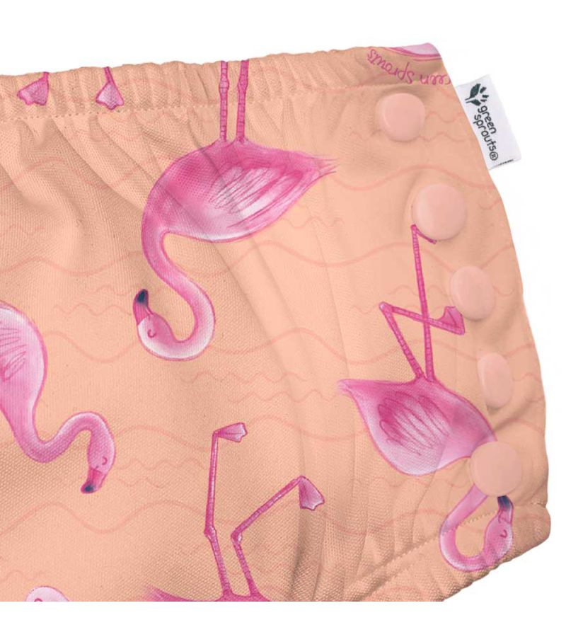 Μαγιό - πάνα GREEN SPROUTS Eco Snap Swim Diaper Coral Flamingos GS-701058-325