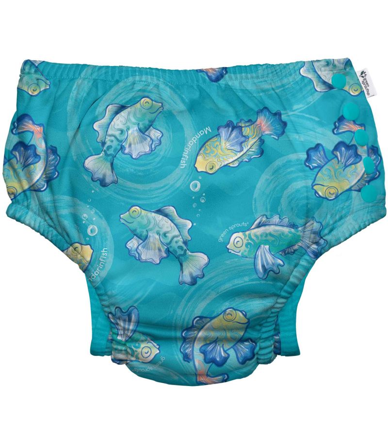 Μαγιό - πάνα GREEN SPROUTS Eco Snap Swim Diaper Aqua Mandarin Fish GS-701058-6027