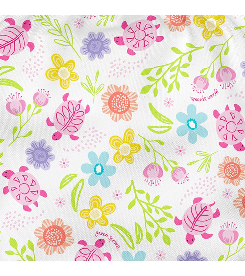 Μαγιό - πάνα GREEN SPROUTS Eco Snap Ruffled Swim Diaper White Turtle Floral GS-711158-037