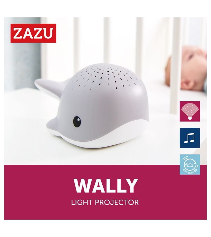 Wally προβολέας ύπνου Ωκεανού με λευκούς ήχους Φάλαινα ZAZU