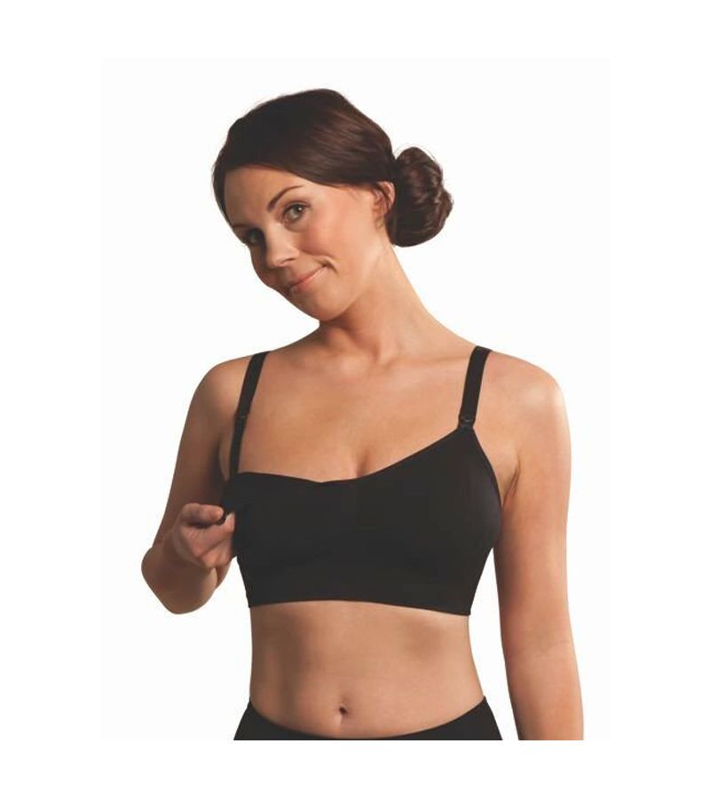 Σουτιέν θηλασμού CARRIWELL Seamless Nursing Bra, χρώμα μαύρο