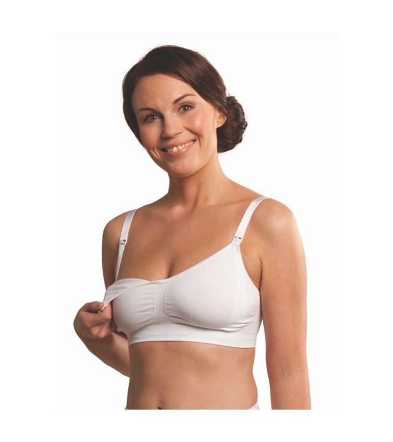 Σουτιέν θηλασμού CARRIWELL Seamless Nursing Bra, χρώμα λευκό