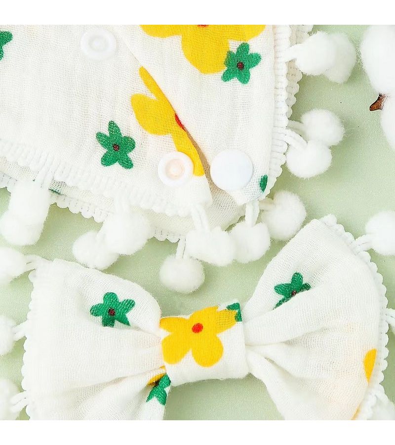 Σαλιάρα - Μπαντάνα Μουσελίνα με κορδέλα MORVEN 19x20 ΚΙΤΡΙΝΗ 22014-11 ΣΑ0003