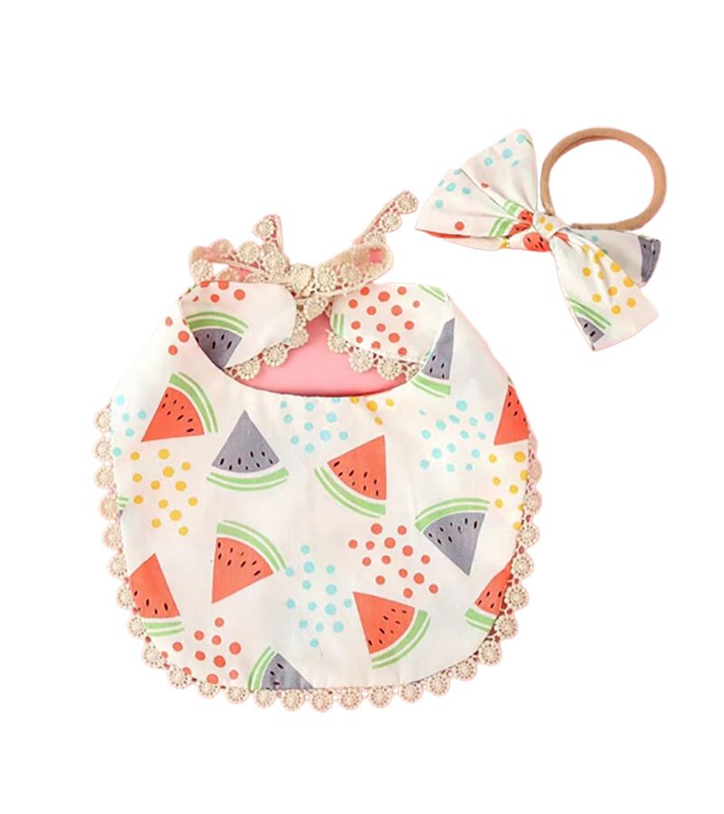 Σαλιάρα βαμβακερή με κορδέλα MORVEN 20x14 ΚΑΡΠΟΥΖΙ 22016 ΣΑ0007