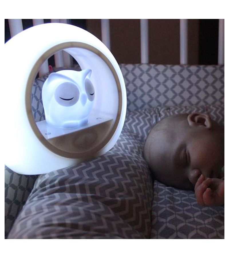 Lou Κουκουβάγια Παιδικό Φως νυκτός με ηχητικό αισθητήρα ZAZU Γκρι