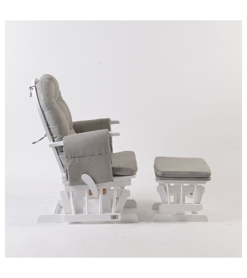 Πολυθρόνα θηλασμού με ρυθμιζόμενη πλάτη NEONATO Sofia, χρώμα λευκό